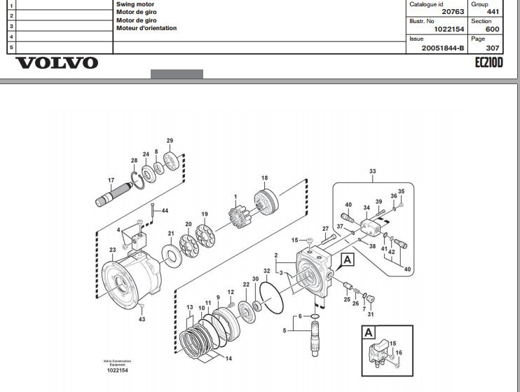 CATALOGO DE PEÇAS ESCAVADEIRA VOLVO - EC210D