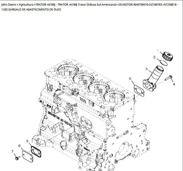 CATALOGO DE PEÇAS TRATOR - 6100J JOHN DEERE