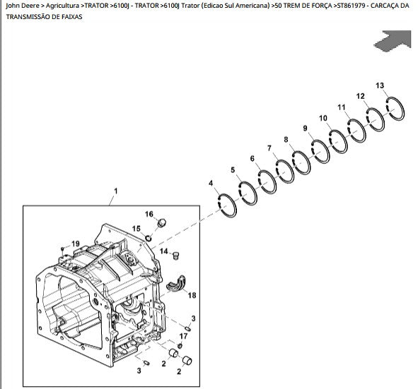 CATALOGO DE PEÇAS TRATOR - 6100J JOHN DEERE