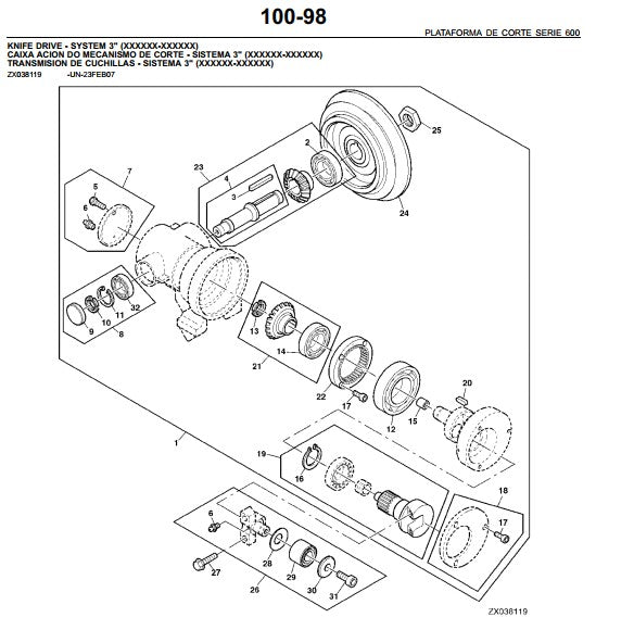 Catálogo De Peças John Deere Serie 600 Plataforma De Corte