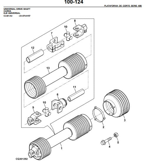 Catálogo De Peças John Deere Serie 600 Plataforma De Corte