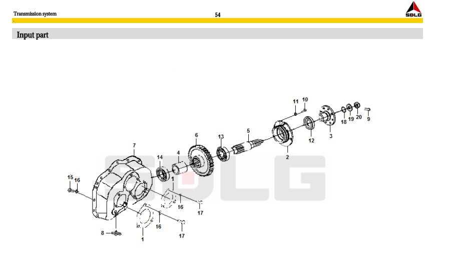 CATALOGO DE PEÇAS PÁ CARREGADEIRA SLDG - L916