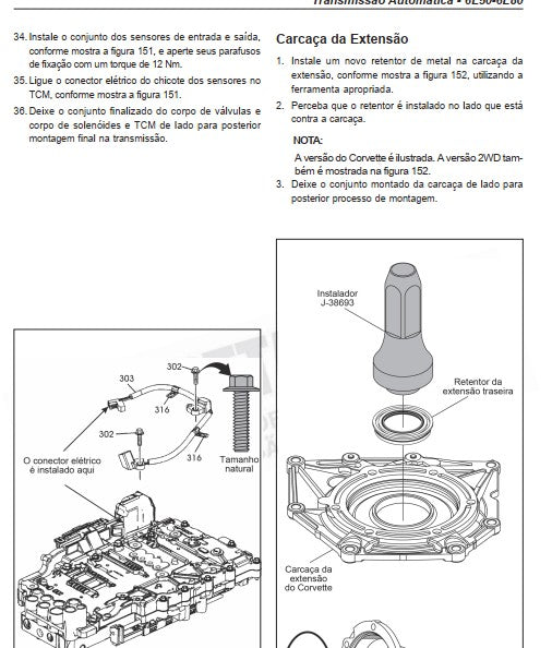 Manual De Reparo Câmbio Automático 6l50 6l80 Nova Gm S10