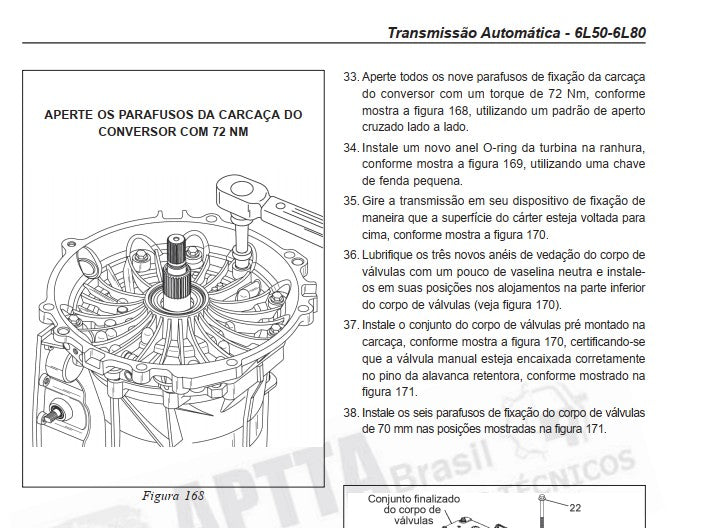 Manual De Reparo Câmbio Automático 6l50 6l80 Nova Gm S10