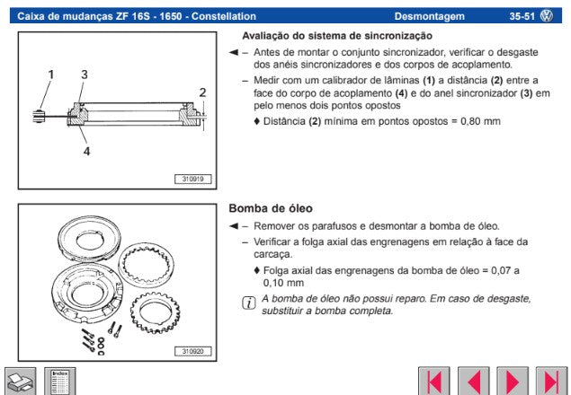 Manual Reparação Câmbio Zf 16s 1650 Vw Constellation