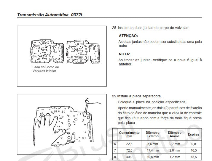 Manual Reparação Câmbio 0372l Mitsubishi L200 Pajero