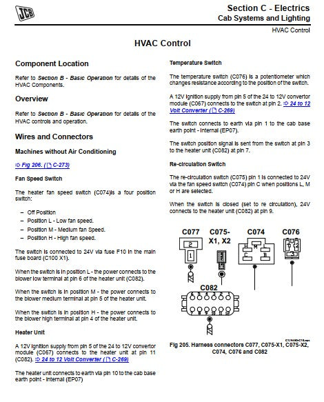 Manual de serviço da escavadeira JCB JS200LC, JS220LC, JS230LC, JS210LC, JS370LC
