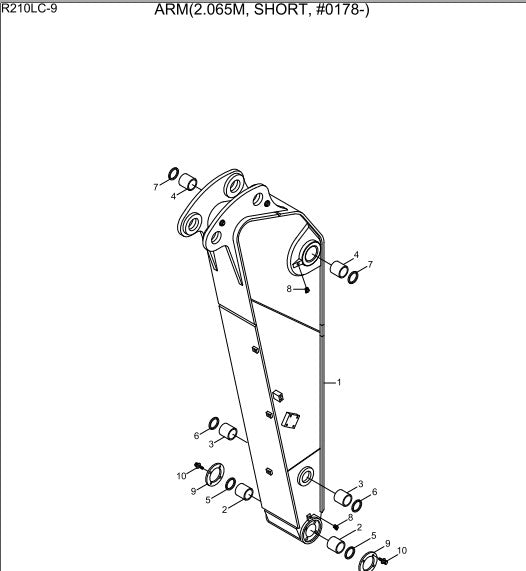 Catalogo De Pecas Escavadeira Hyundai - R210lc - 9 - (ingles