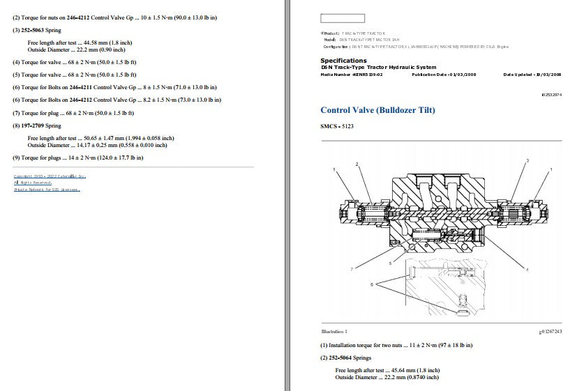 Manual de Serviço CATERPILLAR - D6N XL - Trator De Esteira (Inglês) PDF