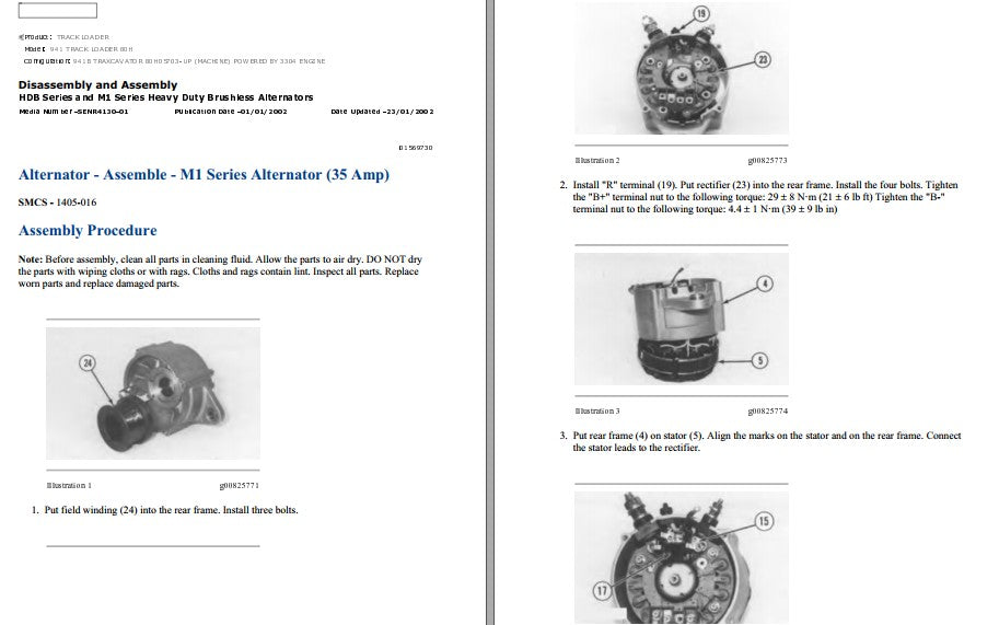 Manual de Serviço CATERPILLAR - 941B - Carregadeira De Esteira (Inglês) PDF