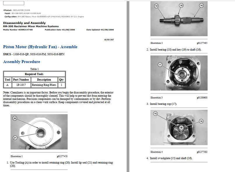 Manual de Serviço CATERPILLAR - RM-300 - Recuperadora De Estradas (Inglês) PDF