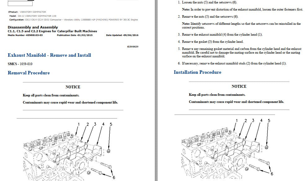 Manual de Serviço CATERPILLAR - CB-22 - Rolo Compactador Vibratório (Inglês) PDF
