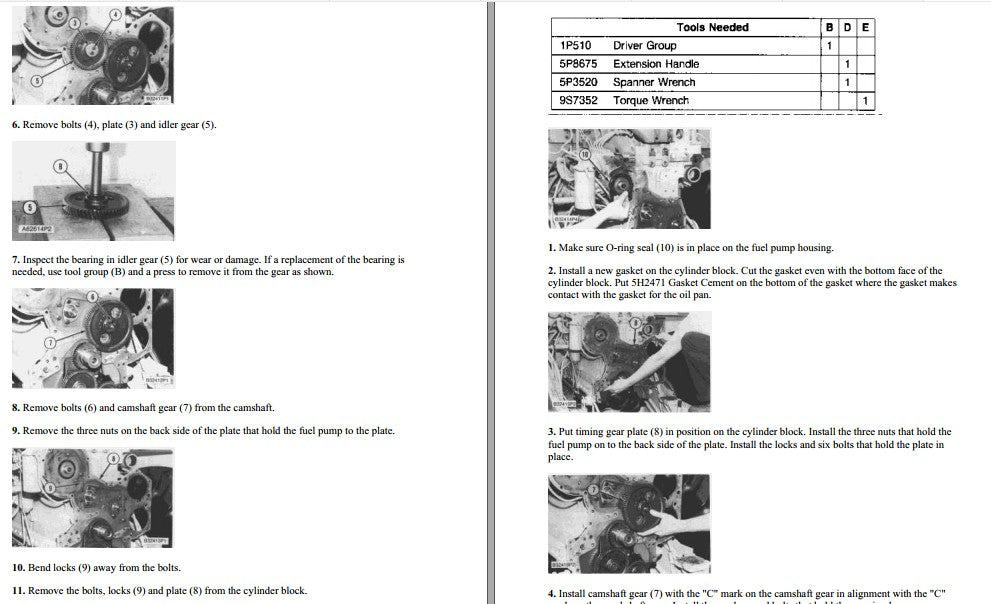 Manual de Serviço Caterpillar - 12G - Motoniveladora (Inglês) PDF