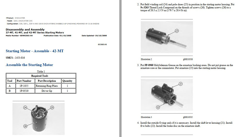 Manual de Serviço CATERPILLAR - 320 L - Escavadora (Inglês) PDF