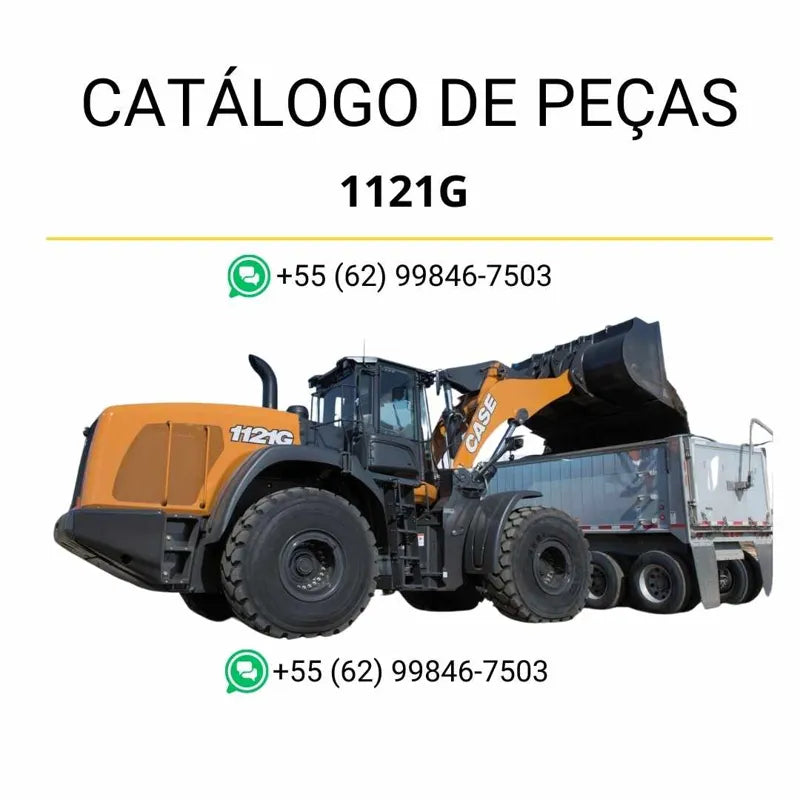 Catálogo de peças CASE 1121G em PDF com vistas explodidas e identificação de componentes da pá-carregadeira TIER 4B