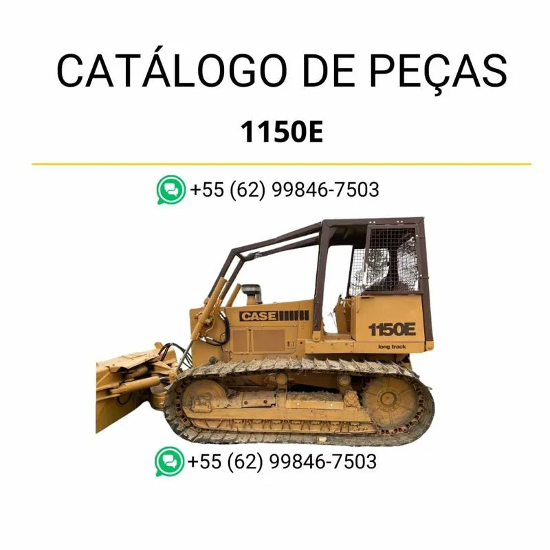 Catálogo de peças CASE 1150E em PDF com diagramas técnicos e identificação completa dos conjuntos do trator de esteira