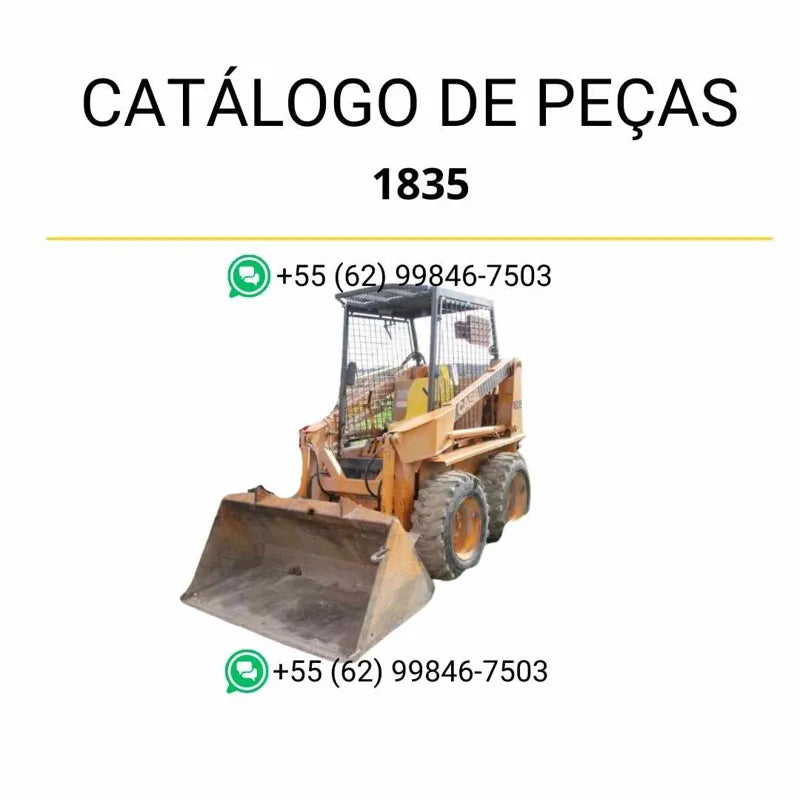 Catálogo de peças CASE 1835 em PDF com diagramas detalhados e identificação completa dos componentes da minicarregadora