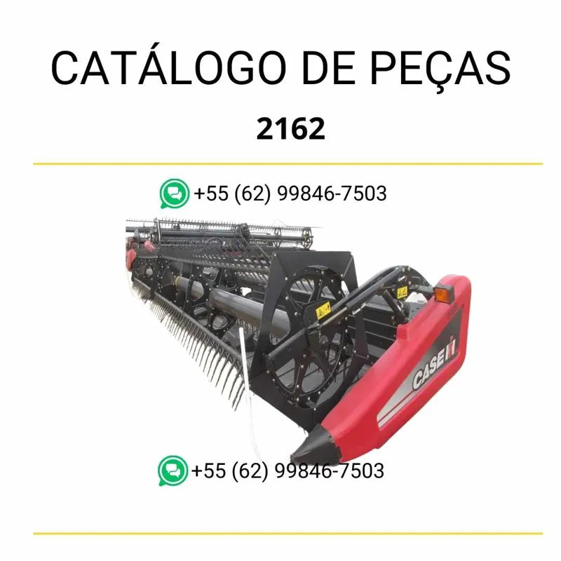 Catálogo de peças da plataforma Case 2162 em PDF, com diagramas técnicos detalhados e lista completa de componentes originais para manutenção.