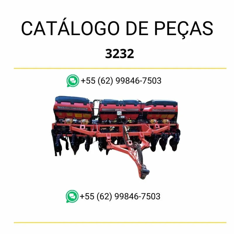Catálogo de peças da plantadeira Case 3232 em PDF, com diagramas detalhados, ilustrações técnicas e lista completa de componentes originais.