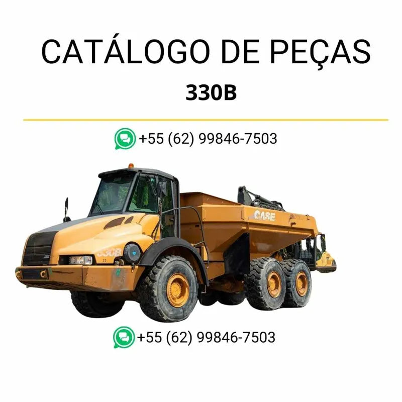 Catálogo de peças CASE 330B TIER 3 em PDF, com diagramas técnicos e lista detalhada dos componentes do caminhão articulado