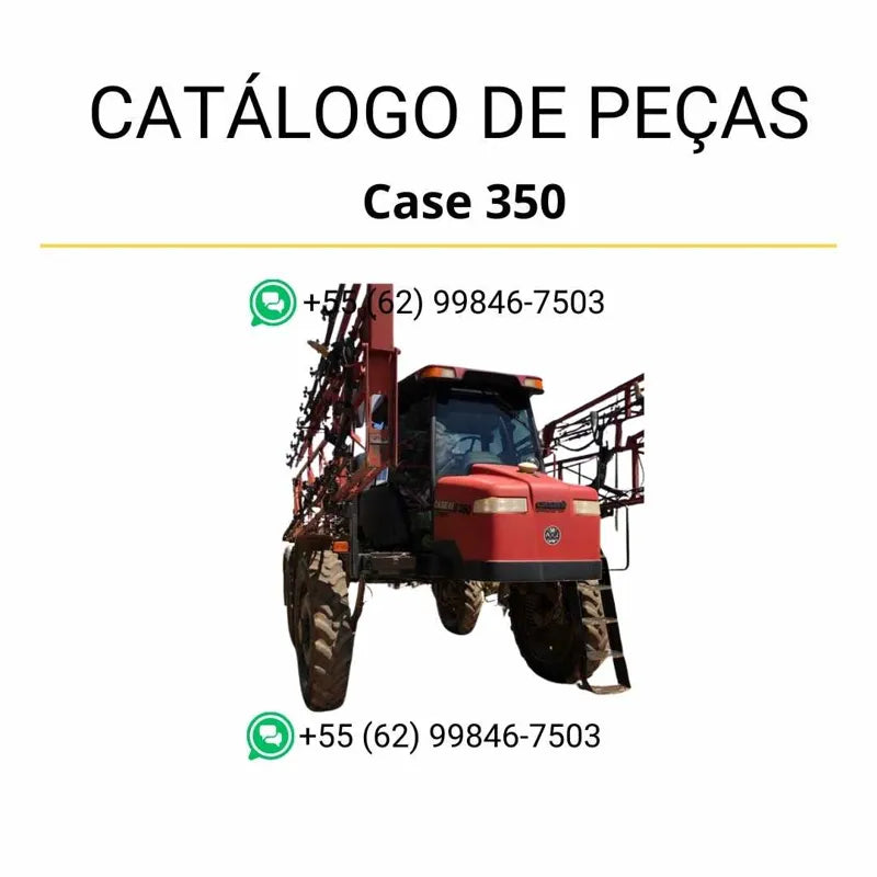 Catálogo de peças Case 350 Patriot em PDF, com vistas técnicas detalhadas e identificação completa dos componentes do pulverizador.