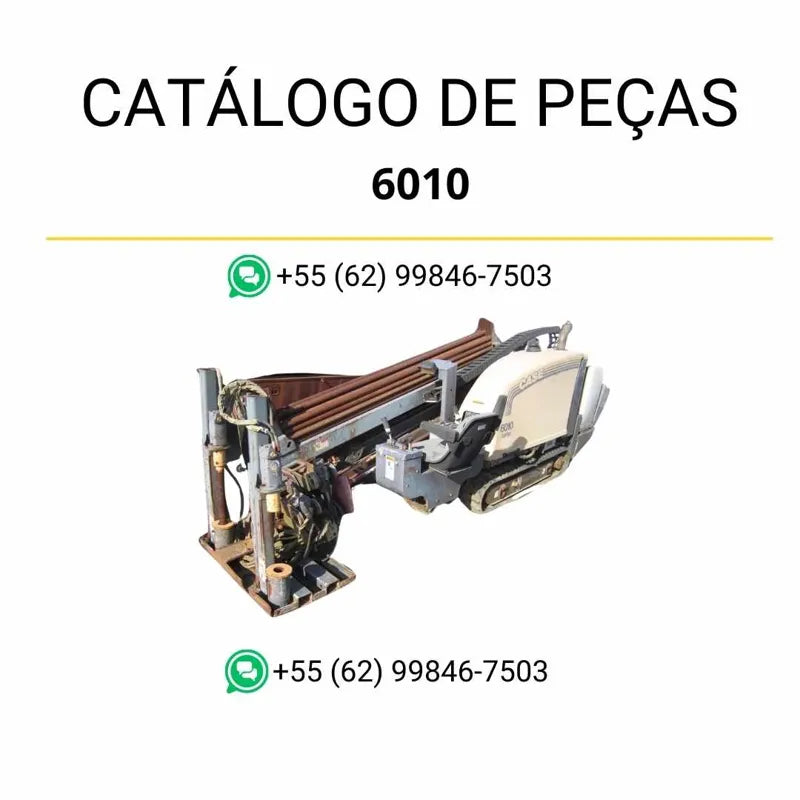 Catálogo de peças CASE 6010 em PDF, com ilustrações técnicas e identificação completa dos componentes do perfurador horizontal