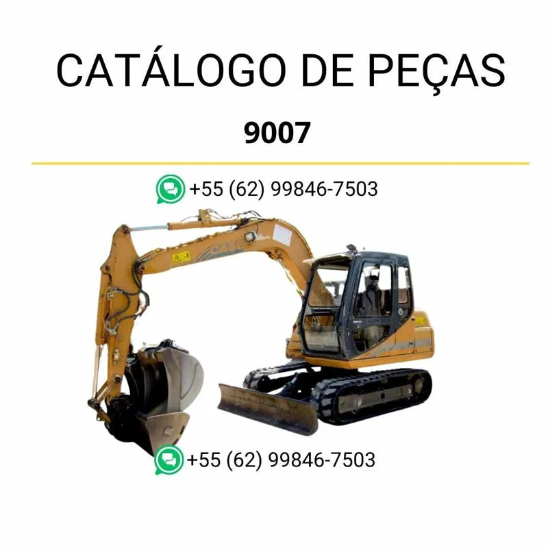 Catálogo de peças CASE 9007 em PDF com ilustrações técnicas e lista completa de componentes da escavadeira