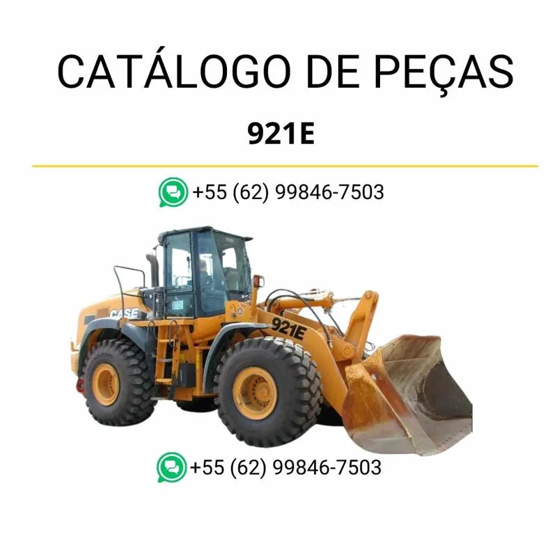 Catálogo de peças CASE 921E em PDF, com diagramas e identificação completa dos componentes da carregadeira TIER 3