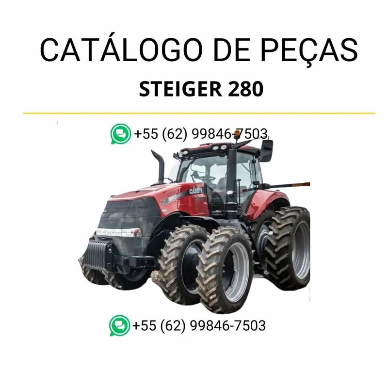 Catálogo de peças CASE IH Steiger 280 4WD (NA) 2006-2007 em PDF, com ilustrações detalhadas e diagramas técnicos completos para manutenção do trator.