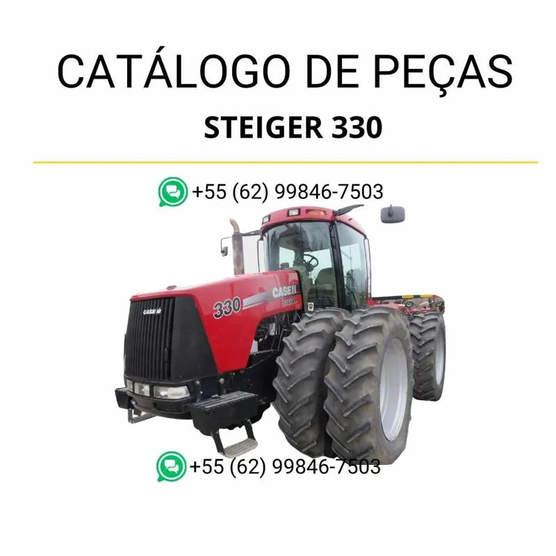 Catálogo de peças CASE IH Steiger 330 4WD (NA) 2006-2007 em PDF, com diagramas técnicos detalhados e ilustrações de componentes originais do trator.
