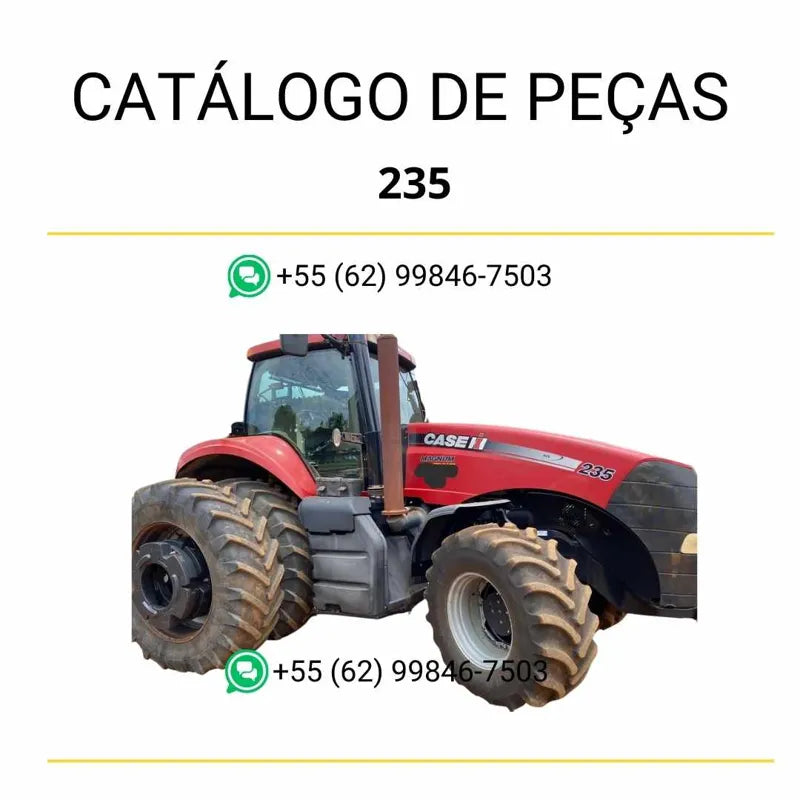 Catálogo de peças dos tratores Case Magnum 235, 260, 290, 315, 340 e 370 em PDF, com ilustrações técnicas detalhadas e lista completa de componentes originais.