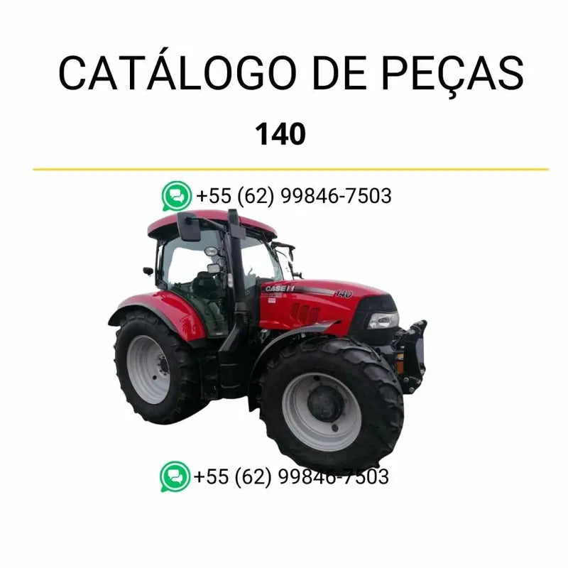 Catálogo de peças CASE Maxxum 140 Tier 3 Limited 2007-2018 em PDF, com lista de componentes e ilustrações técnicas