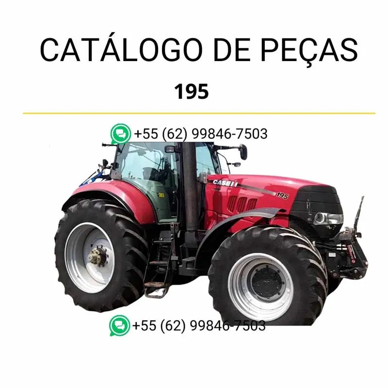 Catálogo de peças CASE PUMA 195 em PDF, com lista completa de componentes e ilustrações técnicas detalhadas
