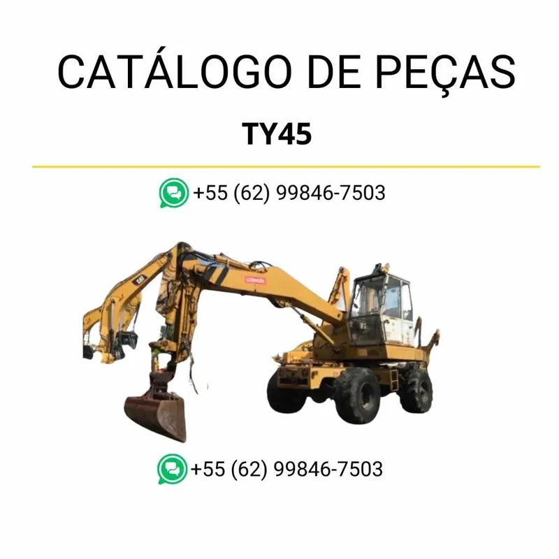 Catálogo de peças CASE TY45 Escavadeira Poclain em PDF com ilustrações técnicas originais e lista completa de componentes OEM detalhados