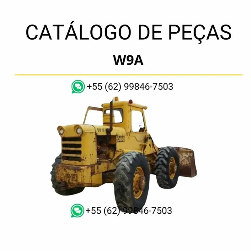Catálogo de peças CASE W9A em PDF com detalhes técnicos da carregadeira de rodas e ilustrações originais dos modelos 60–63