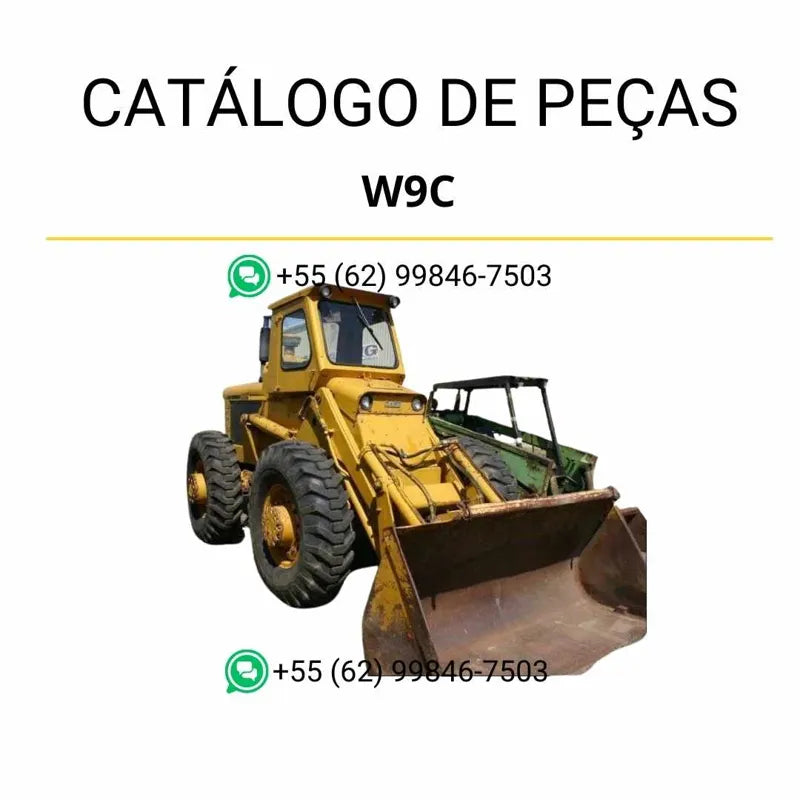 Catálogo de peças CASE W9C em PDF com componentes da carregadeira de rodas e ilustrações técnicas detalhadas do modelo 1969