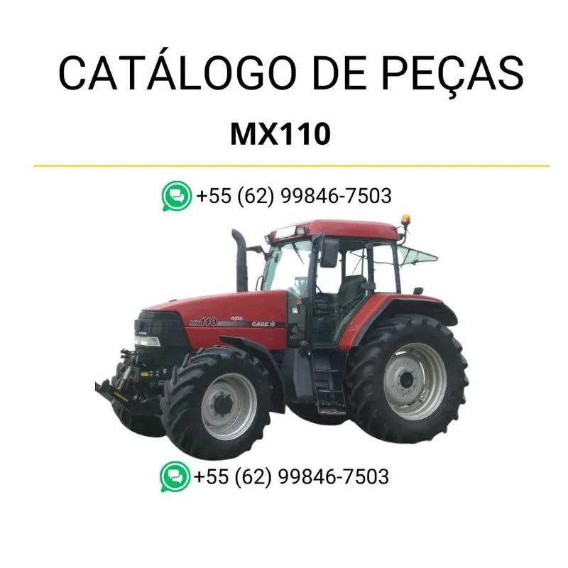 Catálogo de peças CASE IH MX110 Maxxum 1998-2002 em PDF com ilustrações técnicas e lista completa de componentes