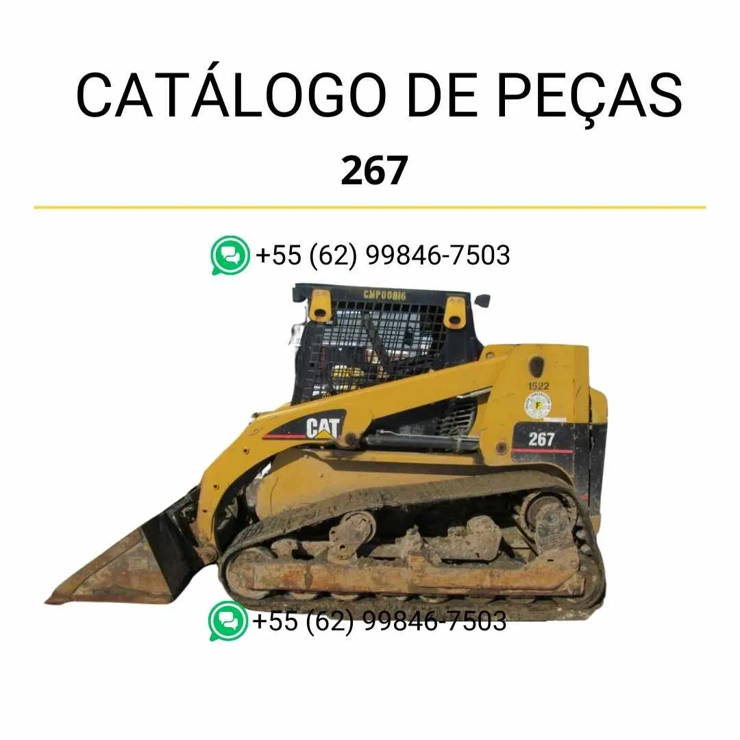 Catálogo de Peças Caterpillar 267 em PDF com ilustrações detalhadas e lista completa de componentes originais da mini carregadeira.