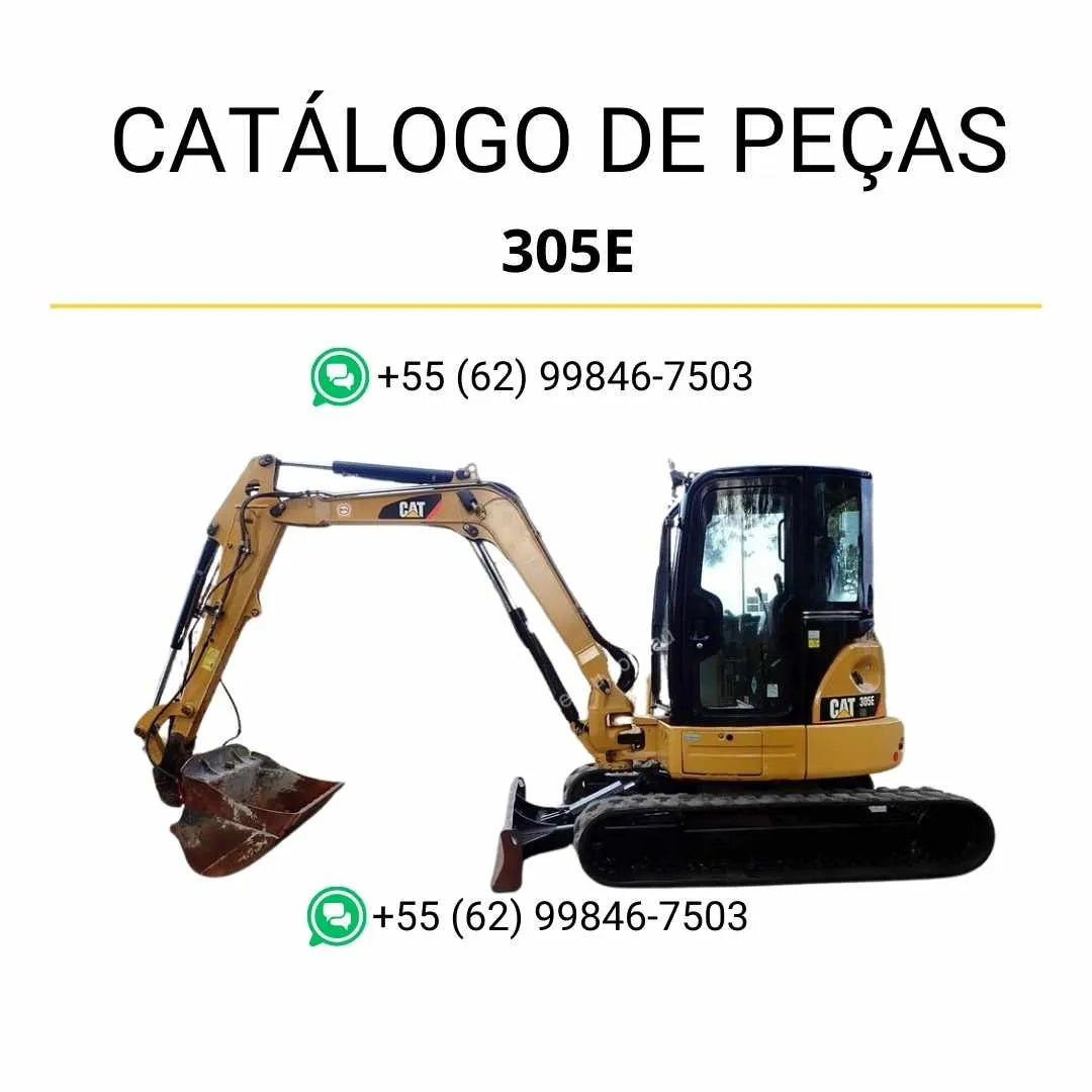 Catálogo de peças Caterpillar 305E mini escavadeira hidráulica em PDF com vistas explodidas detalhadas e lista completa de componentes originais.