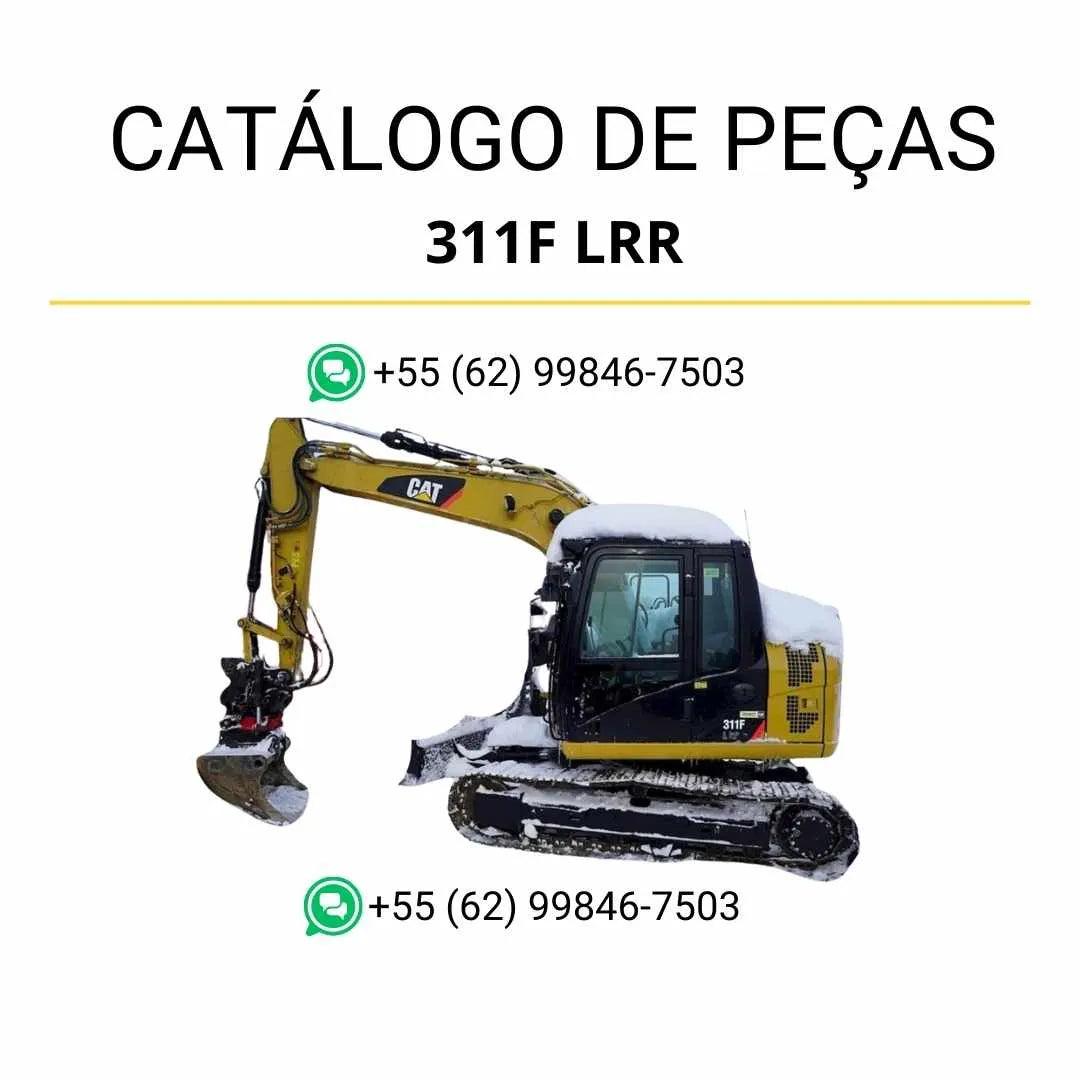 Catálogo de peças Caterpillar 311F LRR em PDF, com ilustrações técnicas detalhadas e identificação completa dos componentes da escavadora.