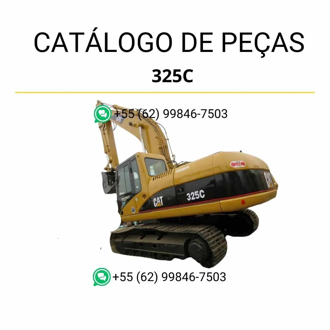 Catálogo de peças Caterpillar 325C em PDF, com ilustrações técnicas detalhadas e lista completa de componentes originais
