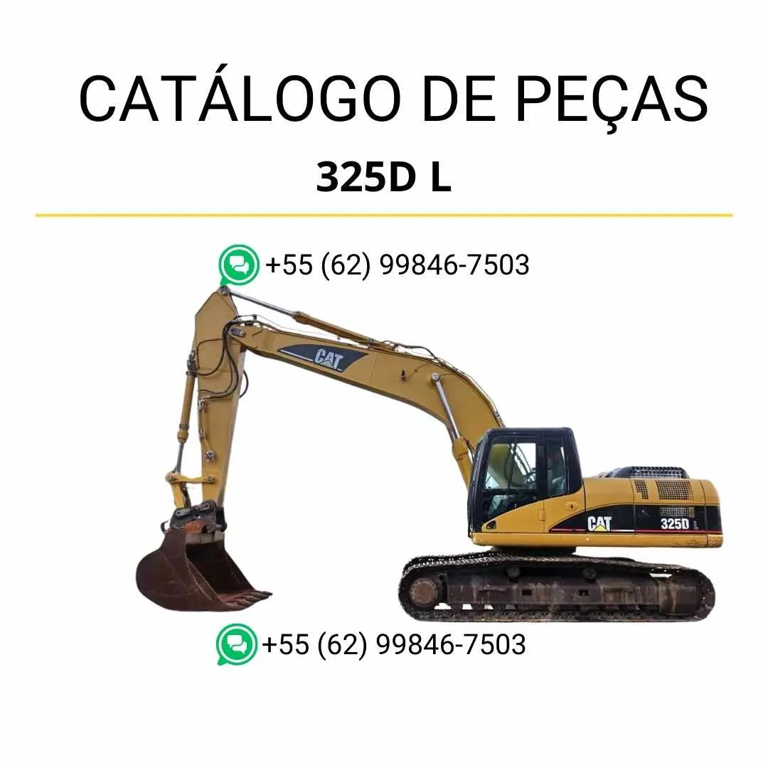 Catálogo de peças Caterpillar 325D L em PDF, com ilustrações técnicas detalhadas e lista completa de componentes originais