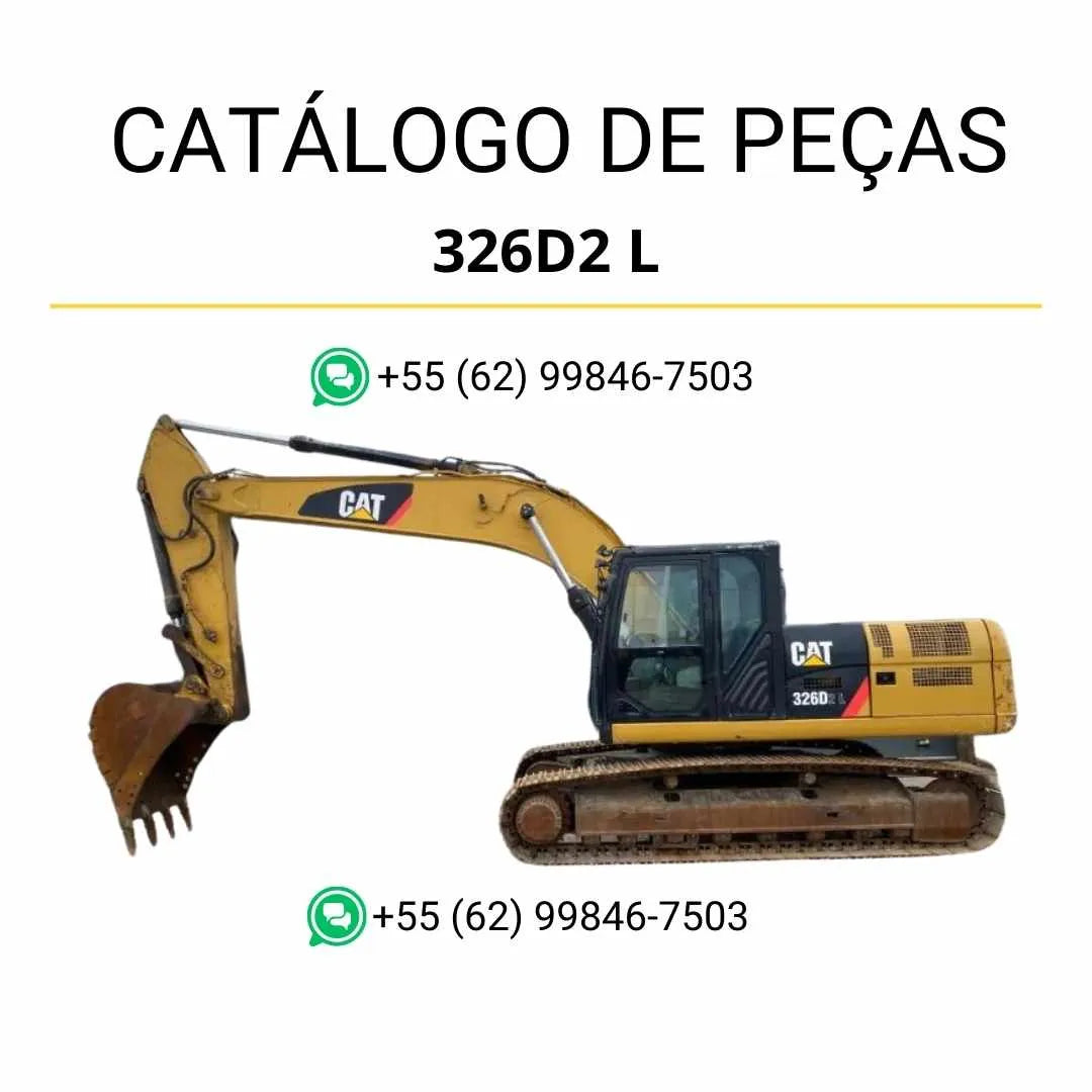 Catálogo de peças Caterpillar 326D2 L em PDF, com ilustrações técnicas detalhadas e lista completa de componentes originais