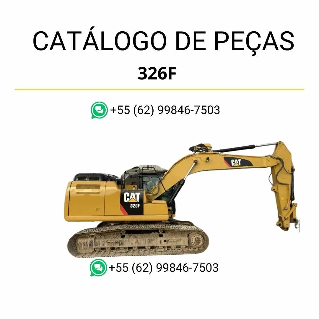 Catálogo de peças Caterpillar 326F em PDF, com ilustrações técnicas detalhadas e lista completa de componentes originais