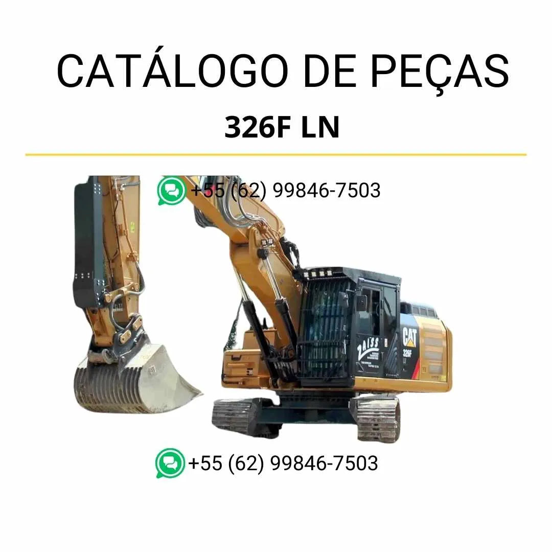 Catálogo de peças Caterpillar 326F LN em PDF, com ilustrações técnicas detalhadas e lista completa de componentes originais
