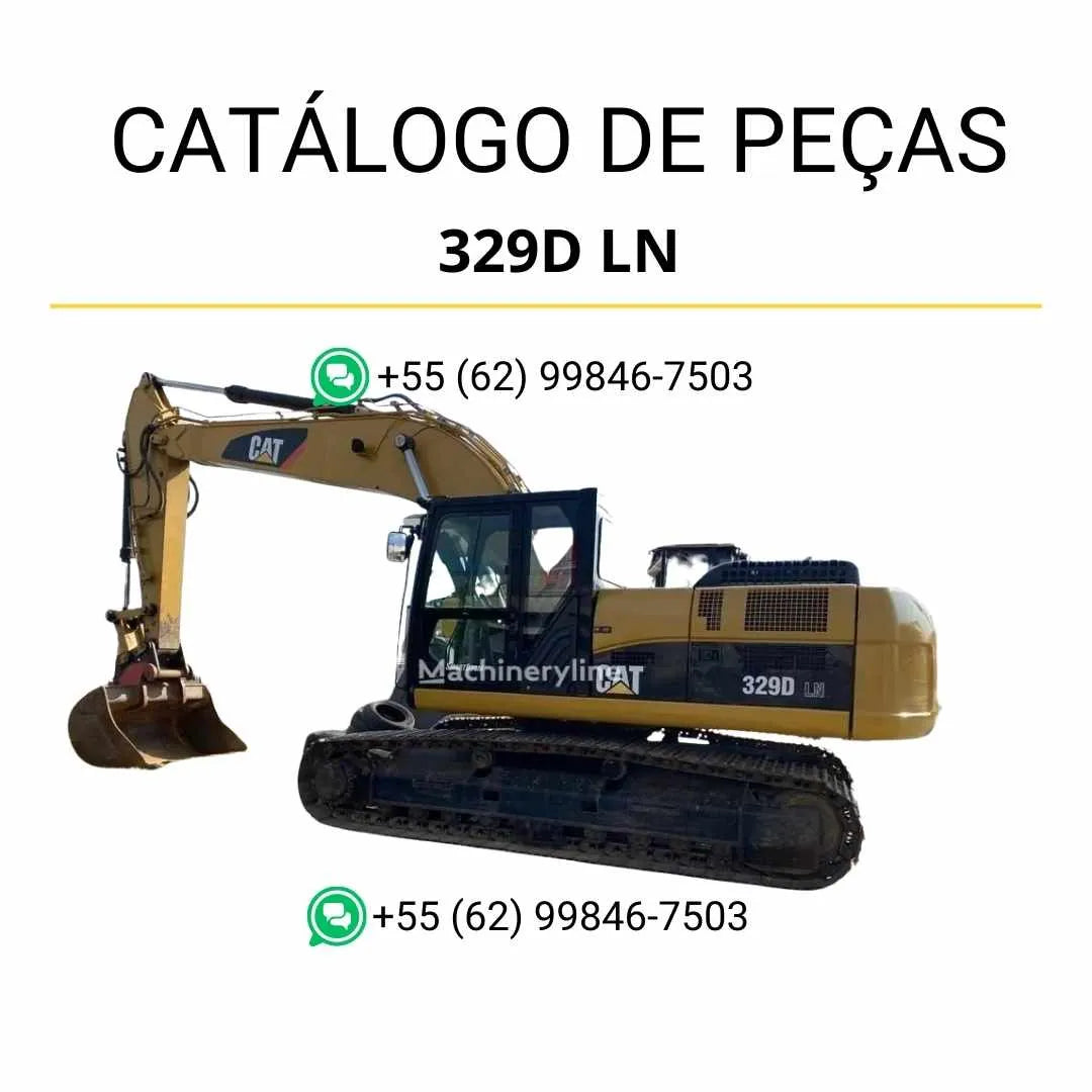 Catálogo de peças Caterpillar 329D LN em PDF, com diagramas técnicos detalhados e lista completa de componentes originais