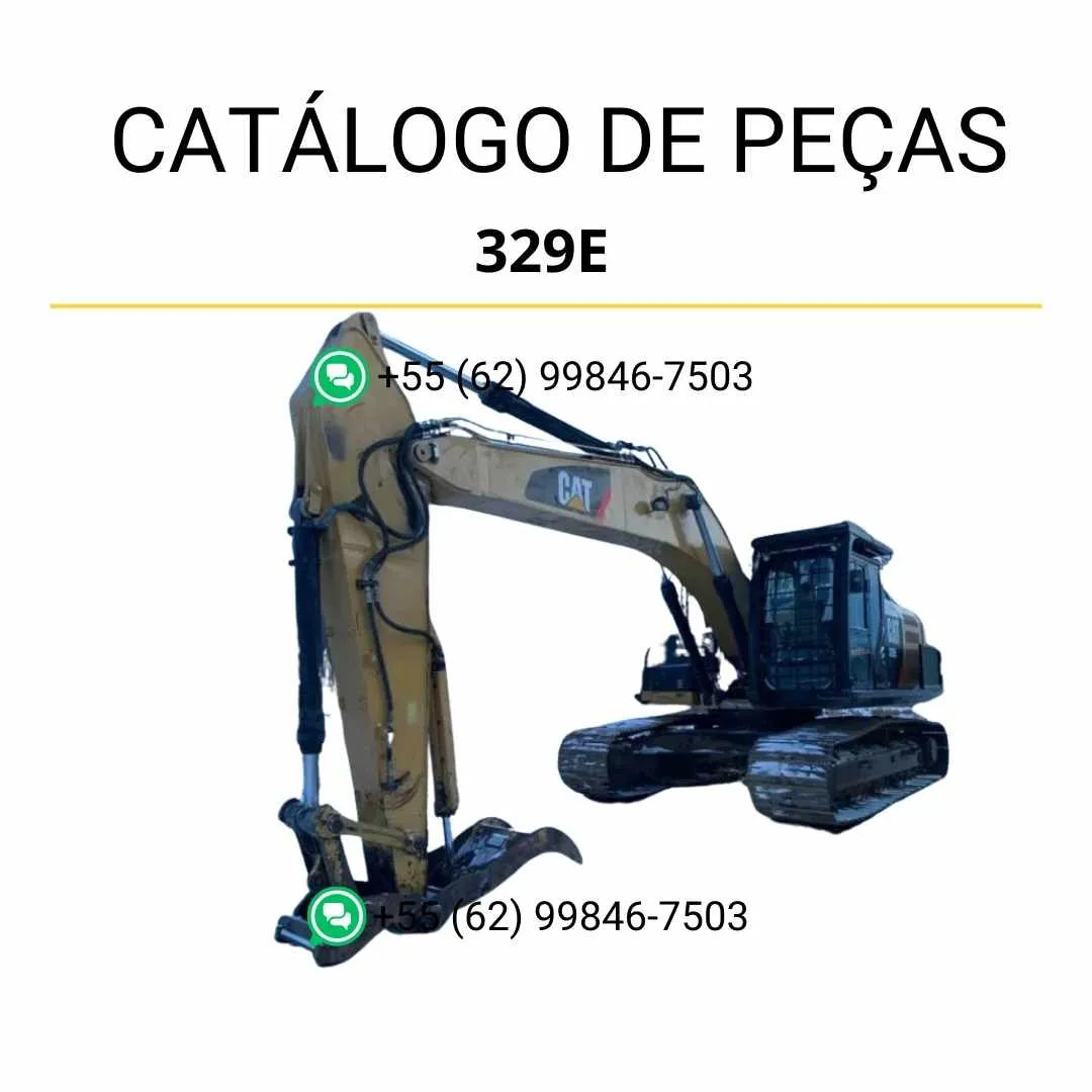Catálogo de peças Caterpillar 329E em PDF, com ilustrações técnicas completas e lista detalhada de componentes originais