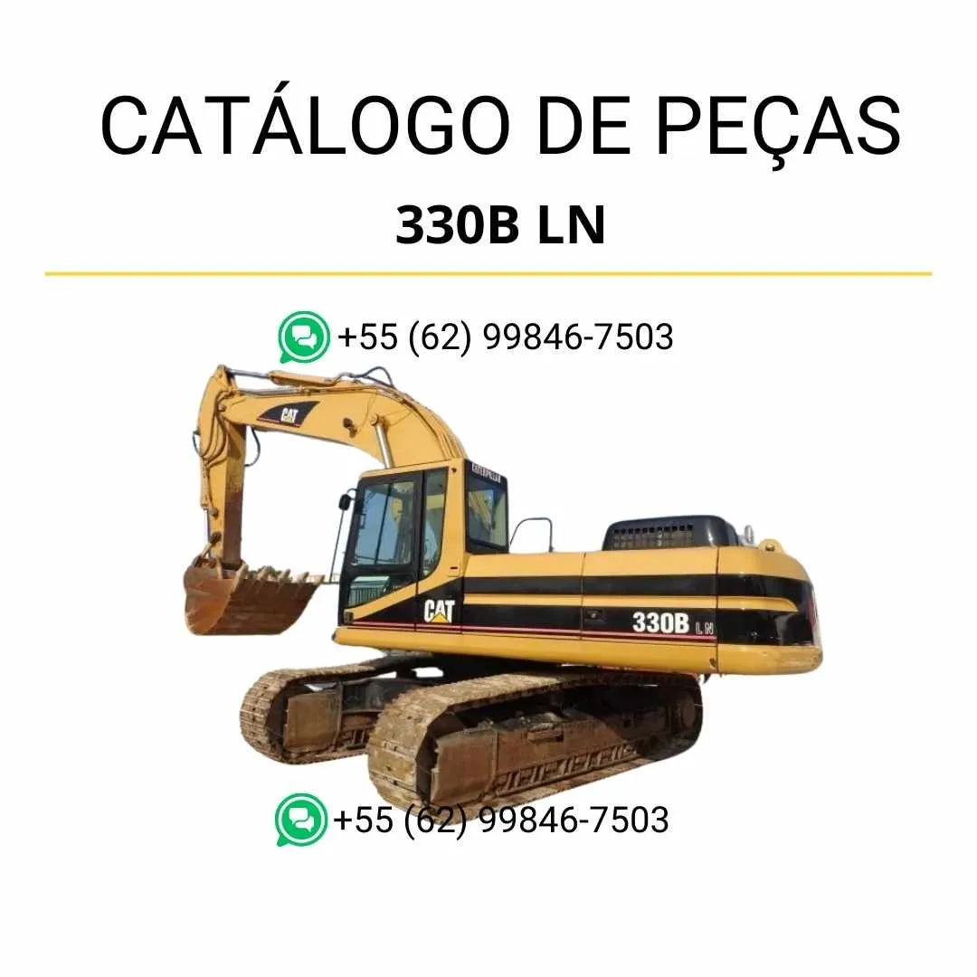 Catálogo de peças Caterpillar 330B LN Escavadeira em PDF com ilustrações técnicas detalhadas e lista completa de componentes originais.
