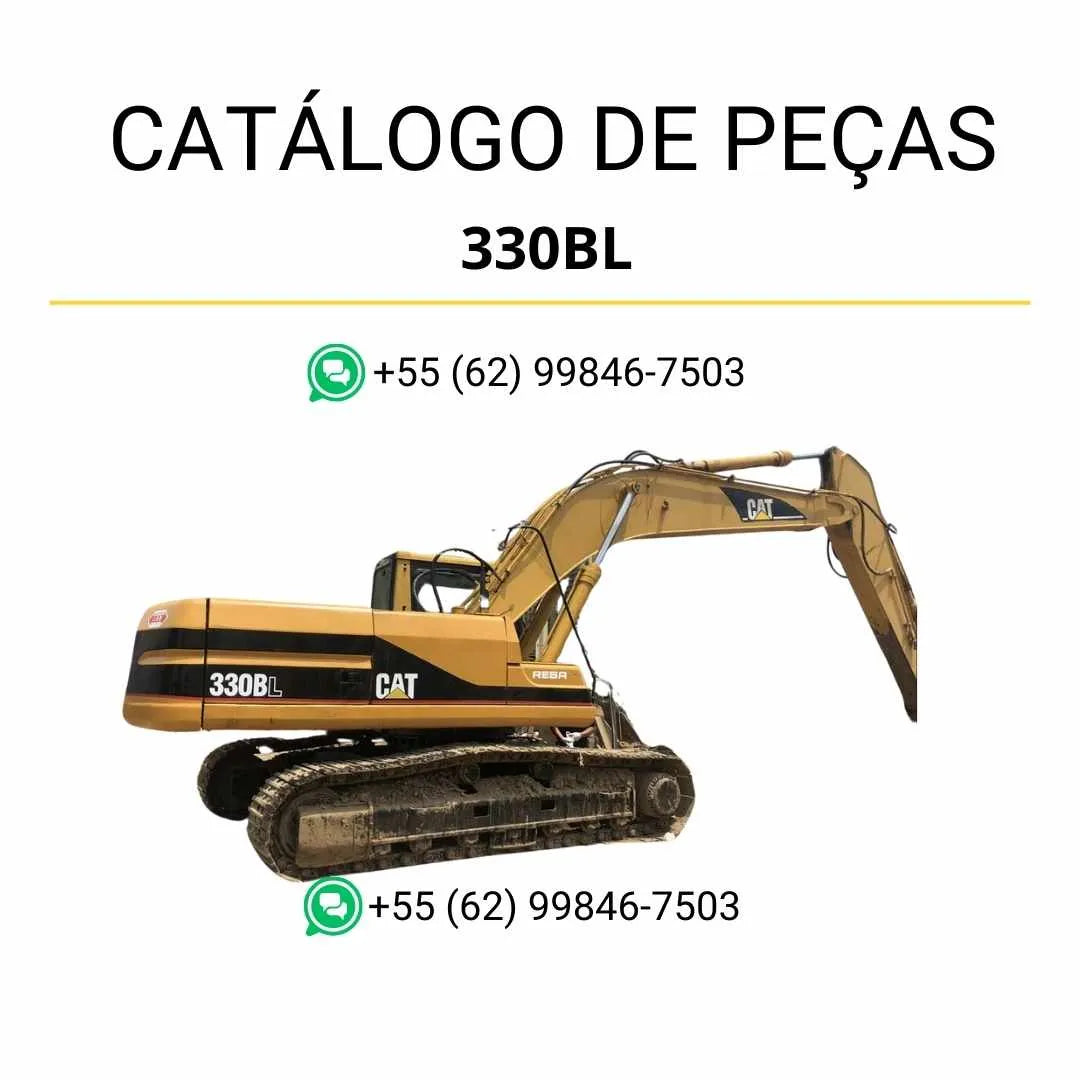 Catálogo de peças Caterpillar 330BL Escavadeira em PDF com lista completa de componentes originais e ilustrações técnicas detalhadas.