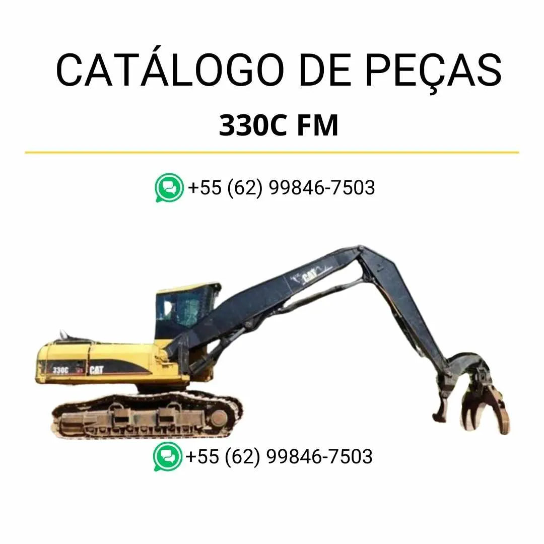Catálogo de peças Caterpillar 330C FM em PDF com diagramas ilustrados e lista completa de componentes originais da máquina.